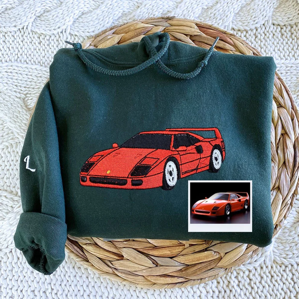 Personalized Embroidered Sweatshirt Gift for Car Lovers