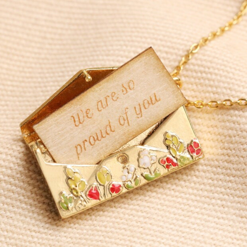 Artistic Retro Floral Custom Necklace - Premium Gift Box Set