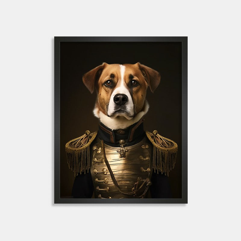 Pet Art Photo Frame - Golden Armor Glamour