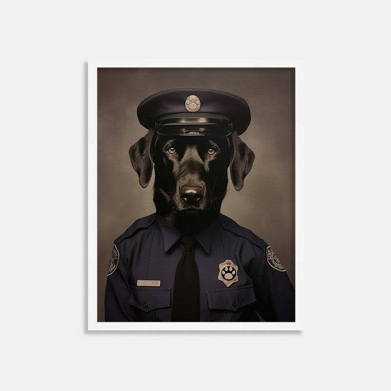 Pet Art Photo Frame - Police Officer