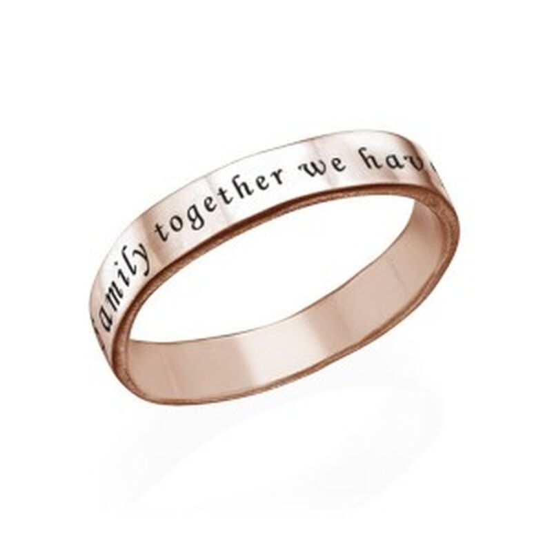 Custom Engraved Now and Forever Band Ring Meaningful Gift for Couples